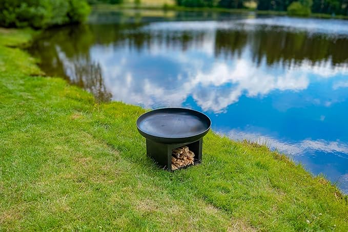 Fire Pit Bighorn 39" Outdoor Fire Bowl, Steel Firepit for Patio, Backyard & Garden (39" Bighorn)