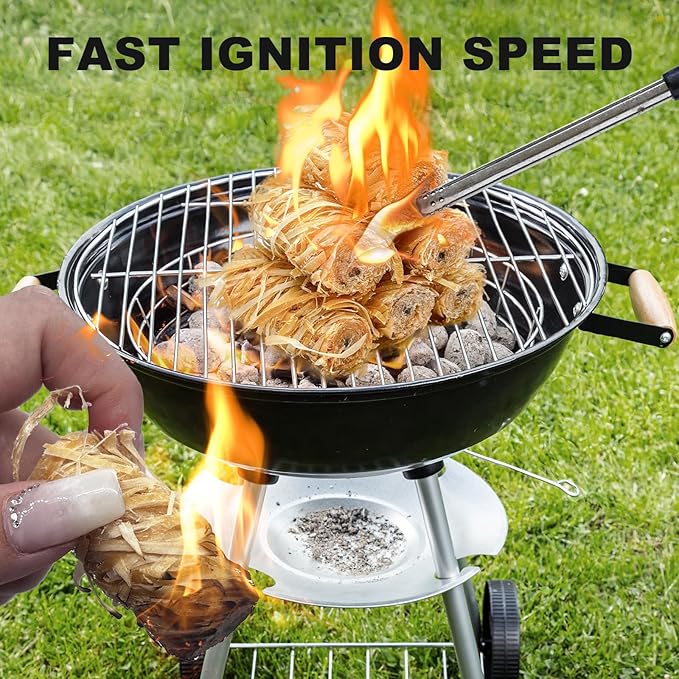 36 Pcs Fire Starter - Natural Fire Starters for Fireplace, Pellet Stove, BBQ, Pizza Oven, Fire Pit &Chimney, Fire Starters for Grill, Charcoal Starter