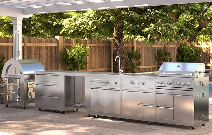 KoolMore 32 in. Outdoor Wood Fired Pizza Oven in Stainless-Steel (KM-OKS-WFPO)