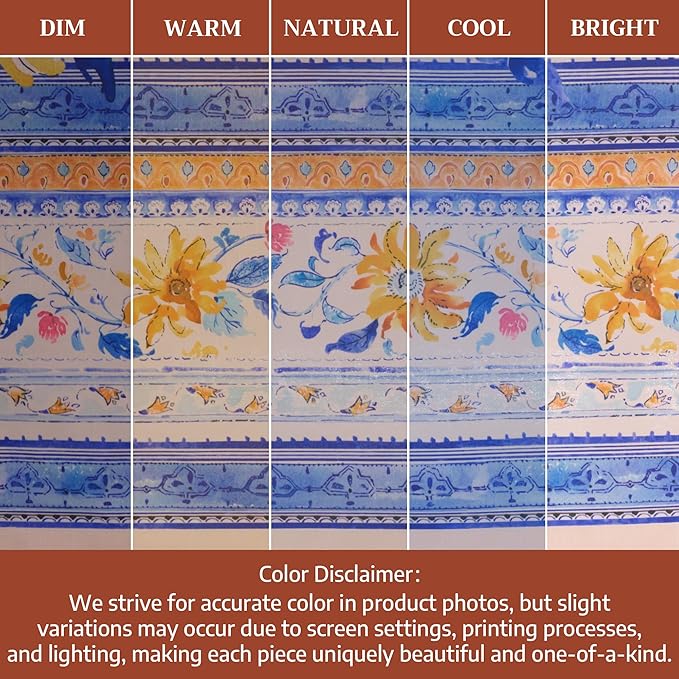 Maison d'Hermine Table Cloth Rectangle Table 100% Cotton Tablecloth for Dining Room, Farmhouse, Home, Hotel, Parties & Wedding - Ideal for Easter Decorations Spring & Summer (Girassol, 70" x 120")