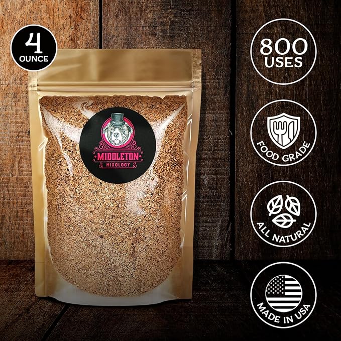 SmokeTop 4oz Bag - Cocktail Smoker Chips for Old Fashioned Cocktails, Whiskey, & Bourbon - by Middleton Mixology Made in The USA (800 uses) (Hickory)