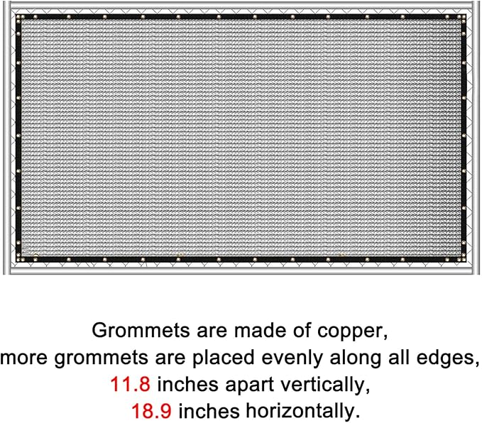 Sunnyglade 5 feet x 50 feet Privacy Screen Fence Heavy Duty Fencing Mesh Shade Net Cover for Wall Garden Yard Backyard (Grey, 5 ft X 50 ft)