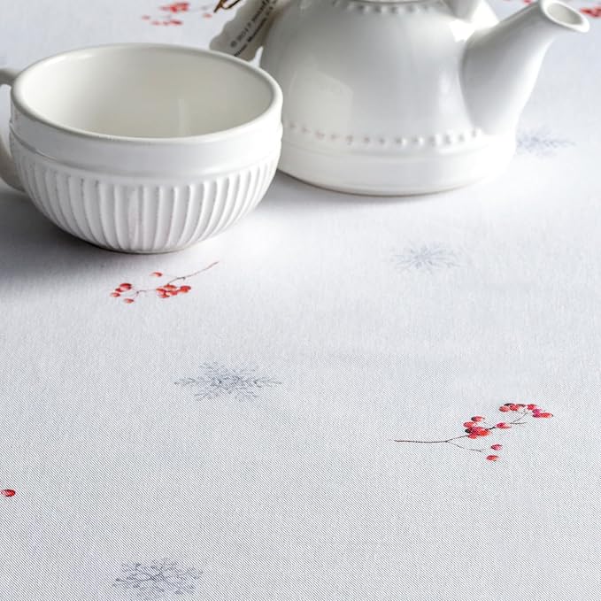 Maison d' Hermine Table Cloth Rectangle Table 100% Cotton 60 x 120 Inches Fall Tablecloth Reusable Everyday Use for Thanksgiving Christmas Decorations Dining Farmhouse Party (Fairy Tale Forest)