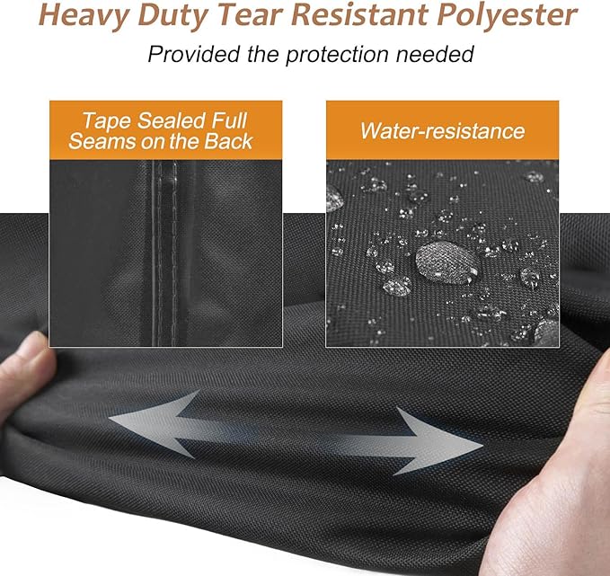 NettyPro Patio Table Cover Rectangular 88 x 60 Inch, Waterproof Outdoor Furniture Set Covers for Dining Table and Chair Rectangle, Black
