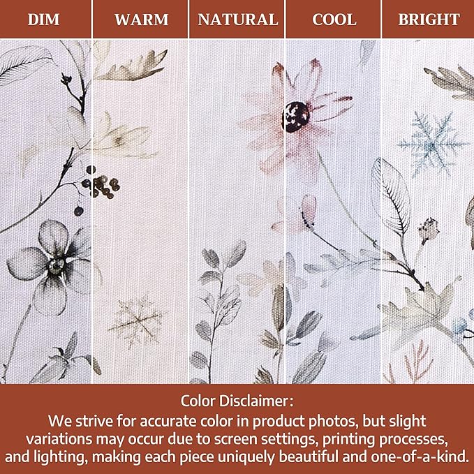 Maison d' Hermine Table Cloth Rectangle Table 100% Cotton 60 x 120 Inches Fall Tablecloth Reusable Everyday Use for Thanksgiving Christmas Decorations Dining Farmhouse Party (Ice Florals)