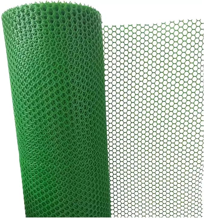 Plastic Wire Mesh Fence 39.3 Inches Wide Safety Fence Roll Balcony Protection Net Fencing Multi-Use Decorative Barrier for Chicken, Snow, Poultry, Patio, Garden, P(Size:1x10M - Mesh 1.2cm,Color:Green)