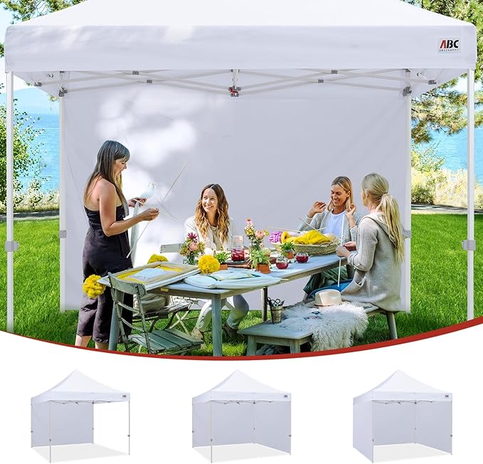 ABCCANOPY Instant Canopy SunWall 10x20 FT, 1 Pack Sidewall Only, No Frame or Top, Blue
