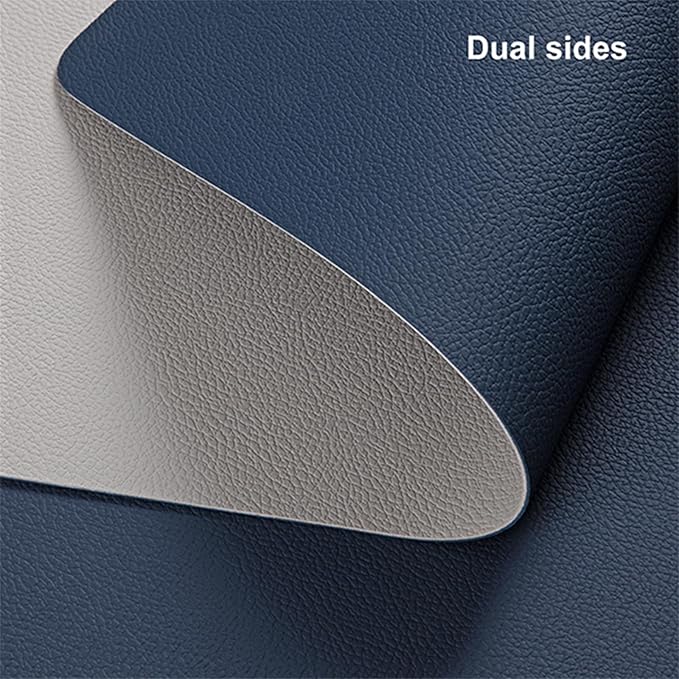 Myir JUN Table Runner Double Sided Vinyl Runner Table 72 Inch Long Runner for Table Washable Waterproof Non-Slip for Home Decorations Light Gray Blue,12 x 72 inch