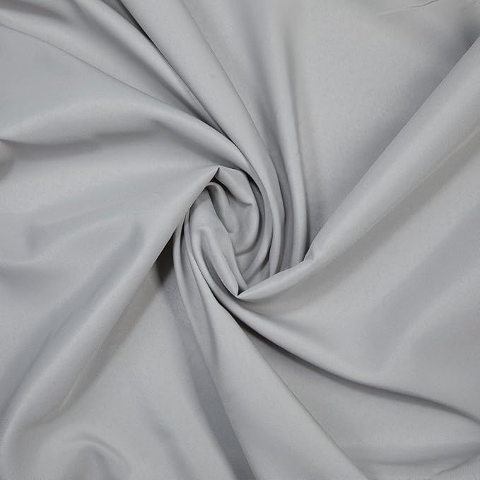 Gee Di Moda Rectangle Tablecloth - 90 x 132 Inch Silver Table Cloth for 6 Foot Tables with Floor-Length Drop - Heavy Duty Washable Fabric for Holiday Party, Dinner, Weddings & Baby Shower