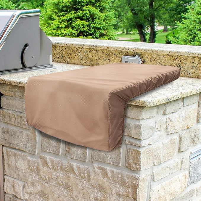 Cover for Blaze Premium LTE Built-in Double Side Burners - 2SBBICV,Heavy Duty 600D Waterproof Outdoor Grill Burner Cover with Plush Lining,Suitable 24''L x 13''W x 11''H,Khaki