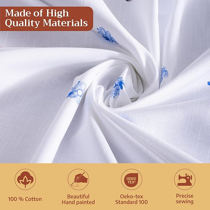 Maison d'Hermine Table Cloth Rectangle Table 100% Cotton Tablecloth for Dining Room, Farmhouse, Home, Hotel, Parties & Wedding - Ideal for Easter Decorations Spring&Summer (Amsterdam Canals,60"x120")