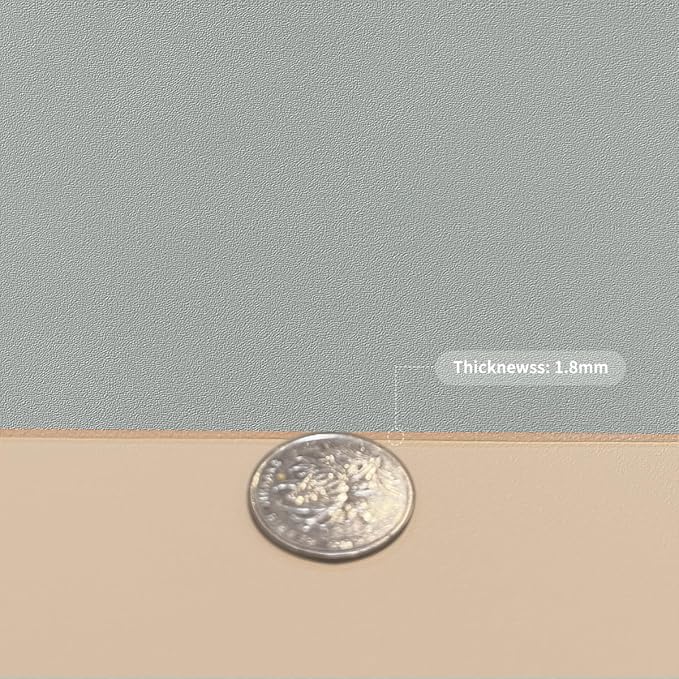 Leather Table Cover,1.8mm Thick,12x78 Inch Desk Cover,Dresser Cover Top,Dresser Protector Top,Dresser Cover,End Table Cover.(Light Brown+Gray,12x78)
