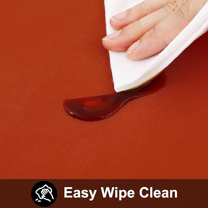 Smiry Rectangle Table Cloth 60x84 Inch, Waterproof Wipeable Vinyl Tablecloths Protector, Oil Spill Proof Plastic Table Cover for Dining, Picnic, Camping, Outdoor, Rust