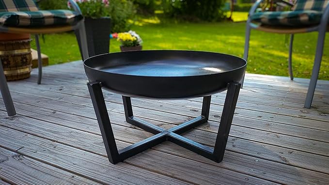 Fire Pit Redwood 31.5" Outdoor Fire Bowl, Steel Firepit for Patio, Backyard & Garden (31.5" Redwood)