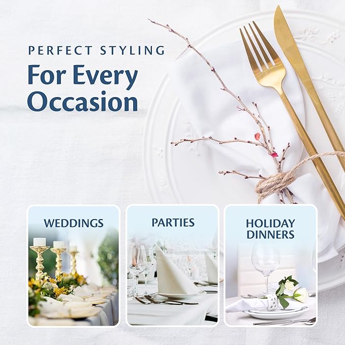 White Restaurant Quality Square 85" X 85" Tablecloths Bulk 6 Pack
