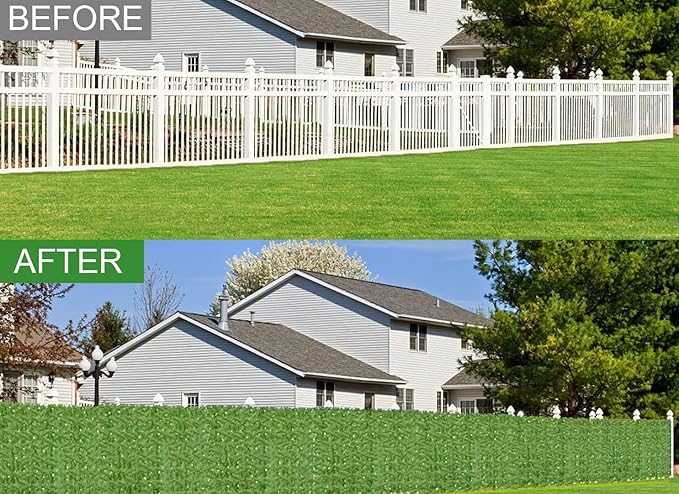 Artificial Ivy Privacy Fence Wall Screen,200x40 in UV-Anti Faux Greenery Backdrop Ivy Vine Leaf Hedges Fence Panels for Patio, Balcony, Garden, Backyard Indoor Outdoor Green Wall Decor