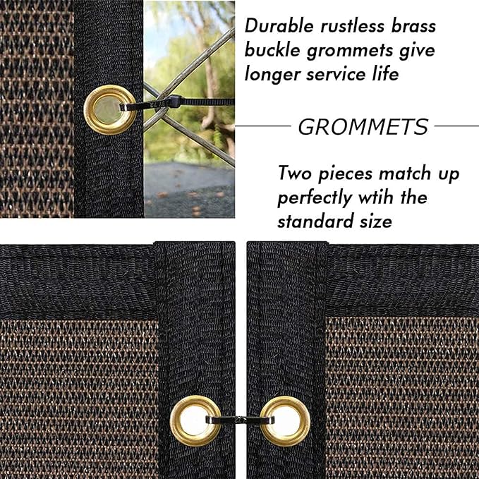 UPGRADE Privacy Fence Screen 4'x29' Brown Outdoor 90% Visibility Blockage 170 GSM Mesh Shade Cover Panels for Backyard,Balcony,Home Decoration with Zip Ties,Customized Avaliable