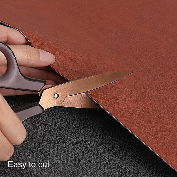 Table Runners 94 Inches Long, Dual-Sided Faux Leather Farmhouse Table Runner Waterproof Heatproof Non-Slip for Living Room Party Home Decor Holiday Decorations(Gray Terracotta, 12 x 94 Inch)