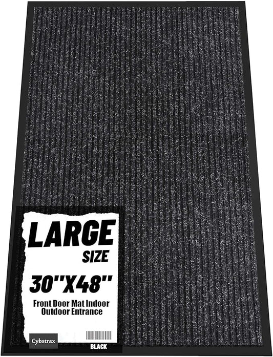 Front Door Mat Indoor Outdoor Entrance, 30" x 48" All-Season Heavy Duty Waterproof Doormat, Non-Slip Absorbent Entryway Mat, Easy to Clean, Low Profile Commercial Floor Mat for Indoor Outdoor