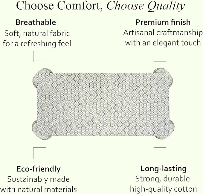 CPC Fern Regal Tablecloth 100% Cotton 72x160 Inch Indian Block Print Rectangle Table Cover, Table Cloth for Gifting in Weddings, Halloween, Fall, Christmas, Thanksgiving
