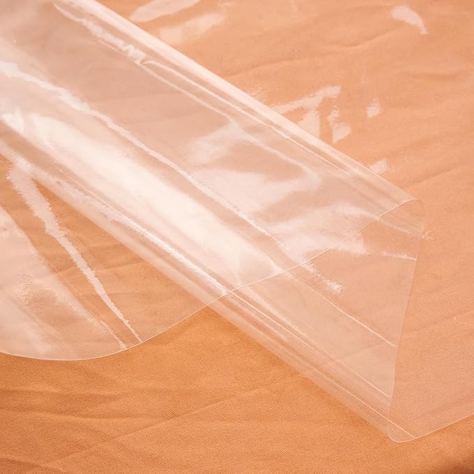 Clear Plastic Tablecloth Protector Round 70inch Diameter Waterproof Oilproof Stain Resistant Wipeable Table Cover for Dining Tables