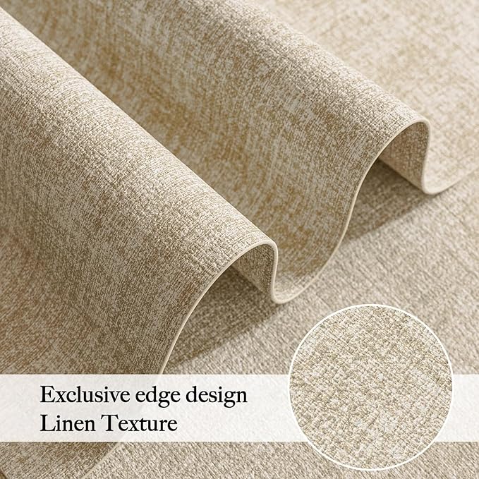 Faux Leather Heat Resistant Placemats Set of 8 – Waterproof Oilproof Wipeable Dining PU Vinyl Place Mat Easy Clean Table Mats for Kitchen/Dining/Party/Holiday, Beige