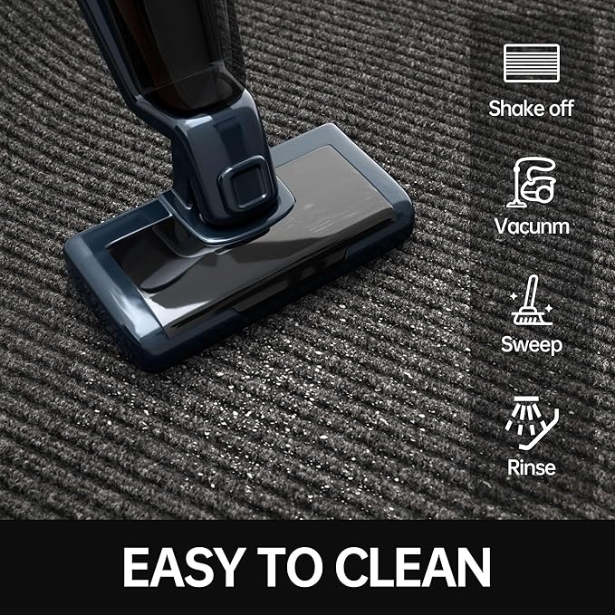 Front Door Mat, 3' x 5' Heavy Duty Indoor Outdoor Welcome Mat for Entryway, Commercial Floor Entrance, Low Profile, Non-Slip, Durable Rubber Backing for Entry, Patio, Home