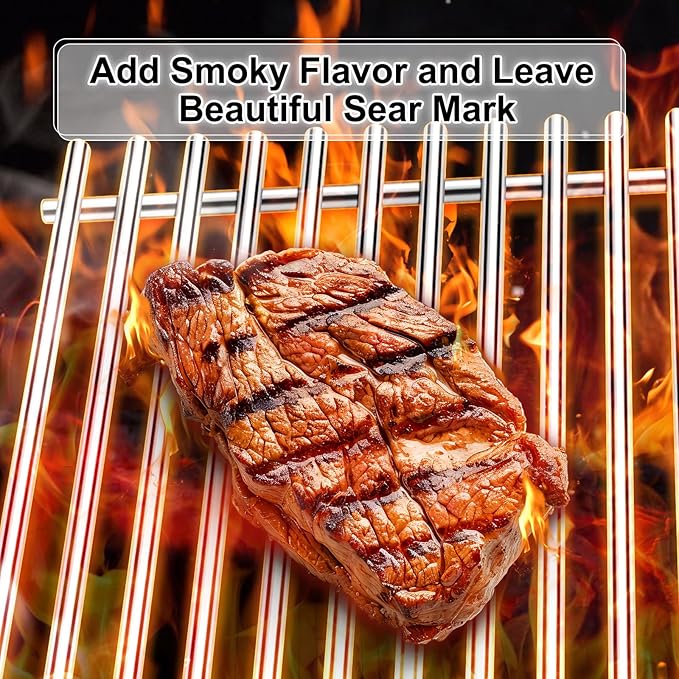 Grill Grates Parts for Weber Genesis II E-410, Weber Grill Parts Genesis 2 S-410, E/S-415, E/S-435, LX E/S-440, 66089, 66097, Flavorizer Bars Grids BBQ Grill Replacement Accessories 18 Inch