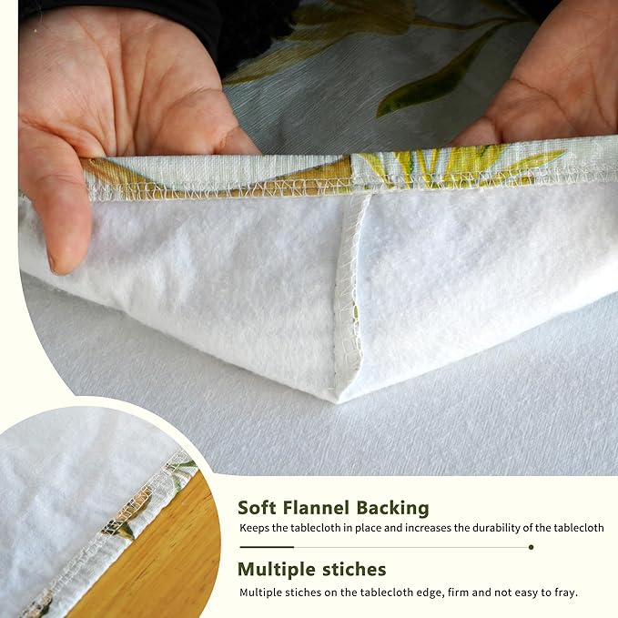 Rectangle Picnic Table Cloth, Elastic Waterproof Fitted Vinyl Tablecloths for 4 Foot Tables, Wipeable Flannel Backed Table Covers for Dining, Camping, Outdoor(Magpie,30"x48")