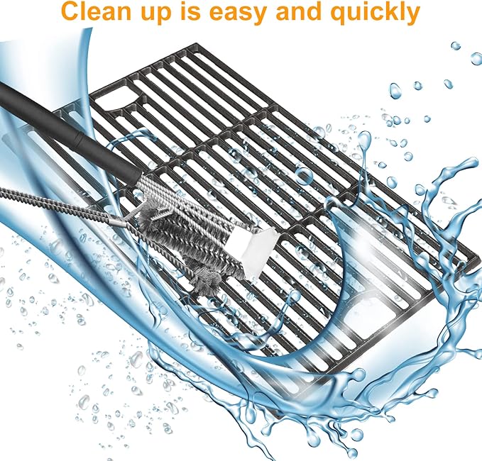 Hisencn Grill Parts Kit for Home Depot Nexgrill 6 Burner 720-0896E, 720-0896B, 720-0896C Gas Grill, Stainless Steel Grill Burners, Heat Plates Tent Shields Flame Tamers, Cooking Grates Grid