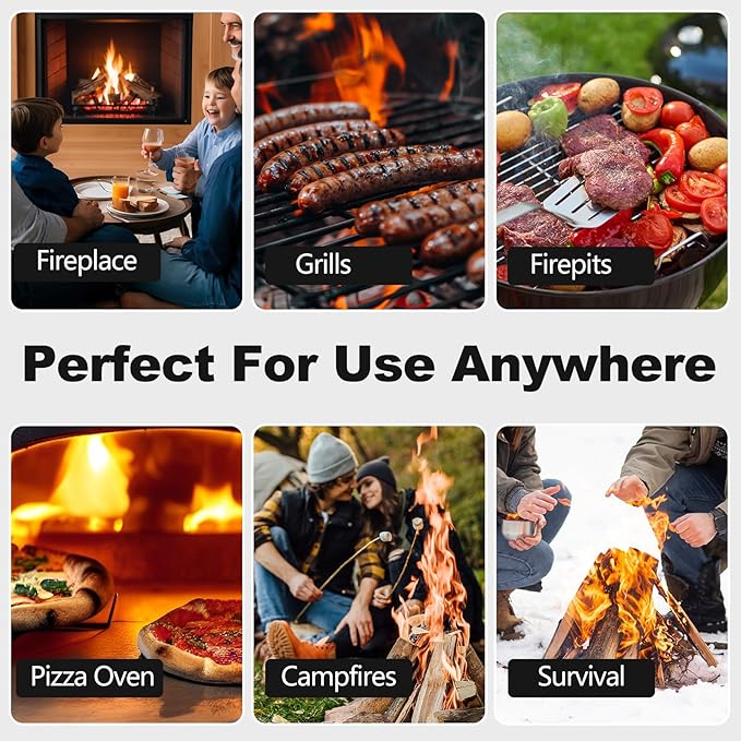 110 Pcs Fire Starter - Natural Fire Starters for Fireplace, Pellet Stove, BBQ, Pizza Oven, Fire Pit &Chimney, Fire Starters for Grill, Charcoal Starter