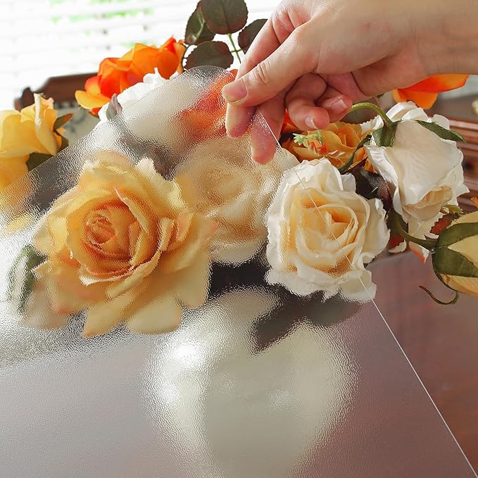 Frosted Clear Table Protector 48 x 96 Inch, 2mm Thick Plastic Table Cover, Waterproof PVC Clear Table Cover Protector, Desk Protector Mat, Writing Desk Pad for Desktop, Coffee & Dining Room Table