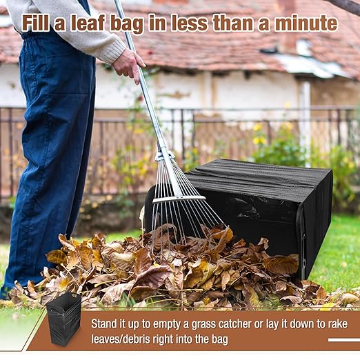 Lawn and Leaf Trash Bag Holder No Assembly Required Holds 30-42 Gallon Bags Easy Open Easy Filling