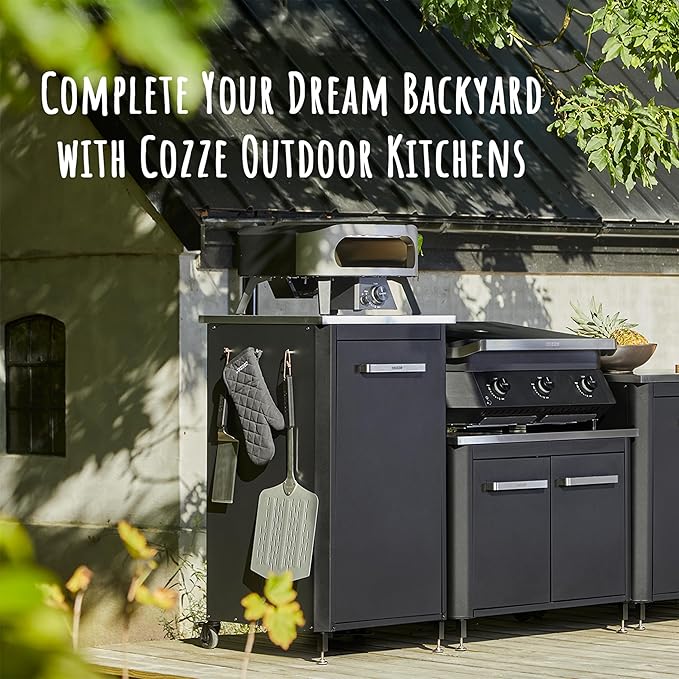 13" Classic Portable Outdoor Pizza Oven - Fire & Stonebaked 13 Inch Pizzas in 60 Seconds - 28mbar Propane Gas Oven, Oven Door, Cordierite Pizza Stone, Built-in Thermometer, Gas Hose & Regulator