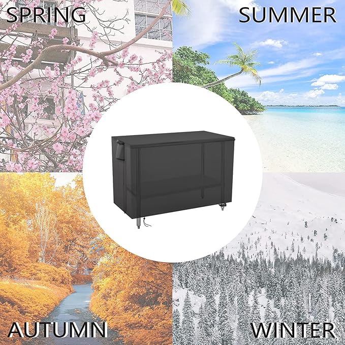 Outdoor Grill Table Cover for BBQ Mall Pizza Oven Cart Table,Waterproof Patio Pizza Oven Cart Cover - 51 X 25 X 31 Inch