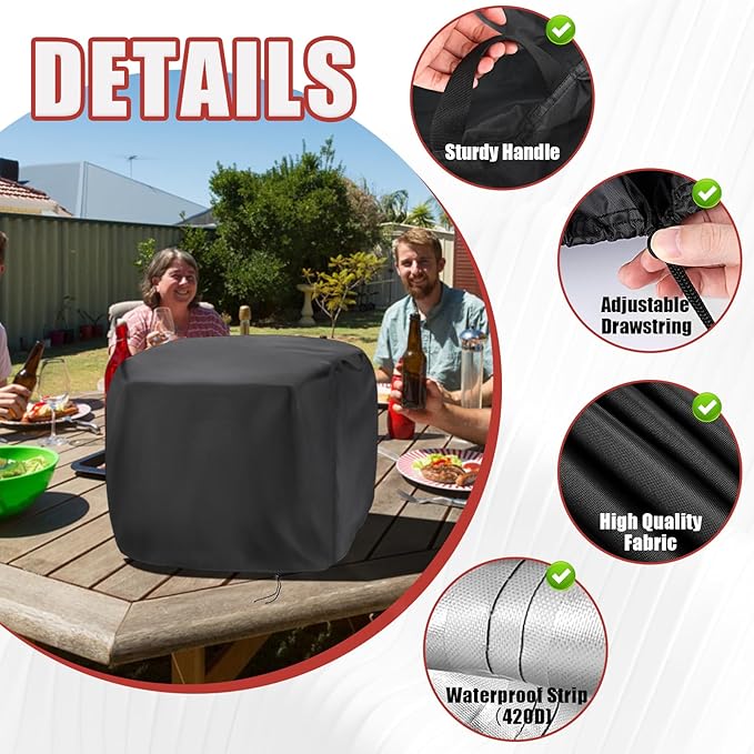 Pizza Oven Cover for CHEFMAN Indoor Pizza Oven,Waterproof 12in Pizza Oven Indoor Outdoor Covers - 19"L x 17"W x 11"H,Black