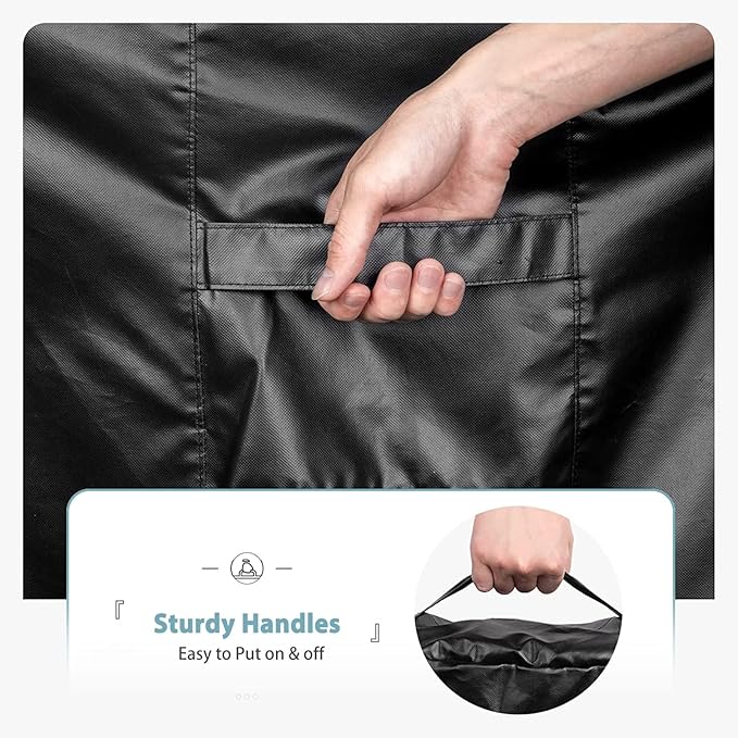 SHINESTAR Square Fire Pit Cover, Fits for 26-28 Inch Fire Table, Waterproof and Windproof, 28 x 28 x 25 Inches, Black
