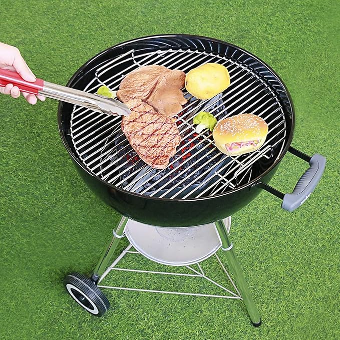 AJinTeby Heavy Duty Plated Steel Cooking Grate and Lower Grate, Charcoal Grate for Weber 18" Inch Smokey Mountain Cooker Charcoal Grill (7432+85042+63013)