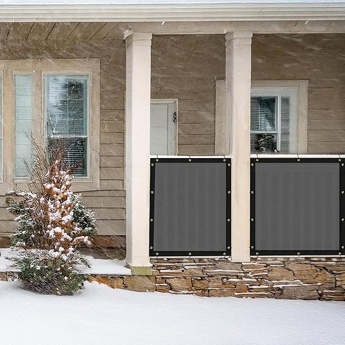 UPGRADE Fence Privacy Screen 5' x 50' Fence Commercial Shade Cover with Brass Grommets Heavy Duty Perfect for Outdoor Back Yard-Dark Grey, Customizable