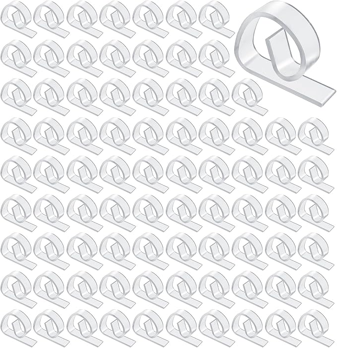 150PCS Transparent Clear Tablecloths Clips Bulk, Plastic Table Cloth Clips Skirt Windproof Tables Cover Holder Clamps for Outdoor Christmas Home Wedding Party Indoor Camping Picnic