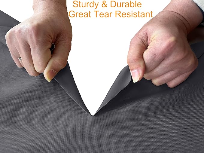 Fire Pit Cover 600D Heavy Duty Waterproof Fabric With PVC Coating Square 32" Wx 32" D x 24" H Dark Grey Fits for 28-32 Inch Fire Pit Table Fade Resistant Outdoor Firepit Cover