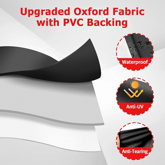 iCOVER Grill Cover, 70 inch BBQ Grill Cover for Outdoor Grill, Anti-UV & Fade Resistant Gas Grill Cover, Waterproof Barbecue Grill Covers for Weber, Char-Broil, Nexgrill and More, Black