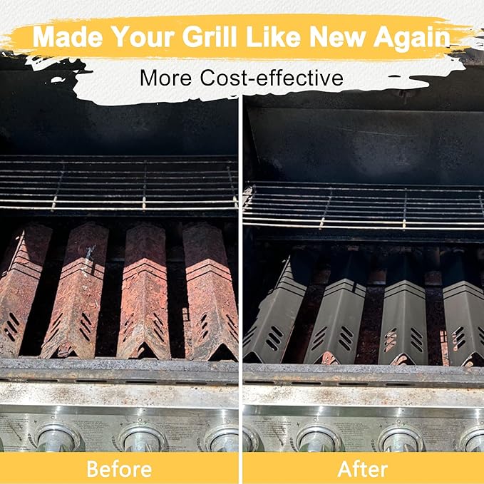 Grill Replacement Parts for Dyna Glo 6 Burner DGB610SSP, DGF600SSP, Cast Iron Grill Grates and Heat Plates for Dyna-Glo Grill Parts