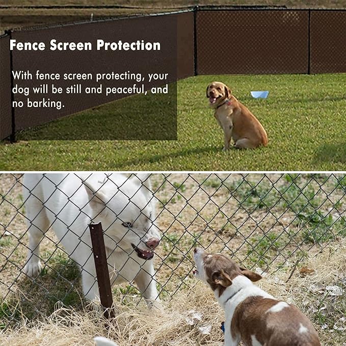 UPGRADE Privacy Fence Screen 6'x70' Brown Outdoor 90% Visibility Blockage 170 GSM Mesh Shade Cover Panels for Backyard,Balcony,Home Decoration with Zip Ties,Customized Avaliable