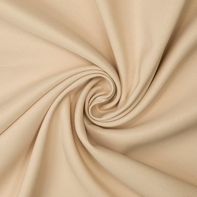 Gee Di Moda Rectangle Tablecloth - 60 x 102 Inch Beige Table Cloth for 6 Foot Rectangle Tables - Heavy Duty Washable Fabric - for Holiday Party, Dinner, Weddings, Baby Shower & Events