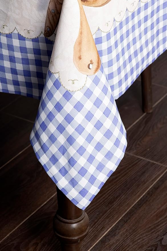 Maison d' Hermine Table Cloth Rectangle Table 100% Cotton 70 x 108 Inches Tablecloth Reusable Decorative Everyday Use for Dining Room, Farmhouse, Home Party, Festive & Wedding Spring Summer - Gourmand
