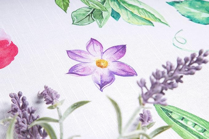 Maison d' Hermine Table Cloth Rectangle Table 100% Cotton 70 x 120 Inches Tablecloth Reusable Decorative Everyday Use for Dining Room, Farmhouse, Home, Party, Festive & Wedding Spring Summer - Giverny