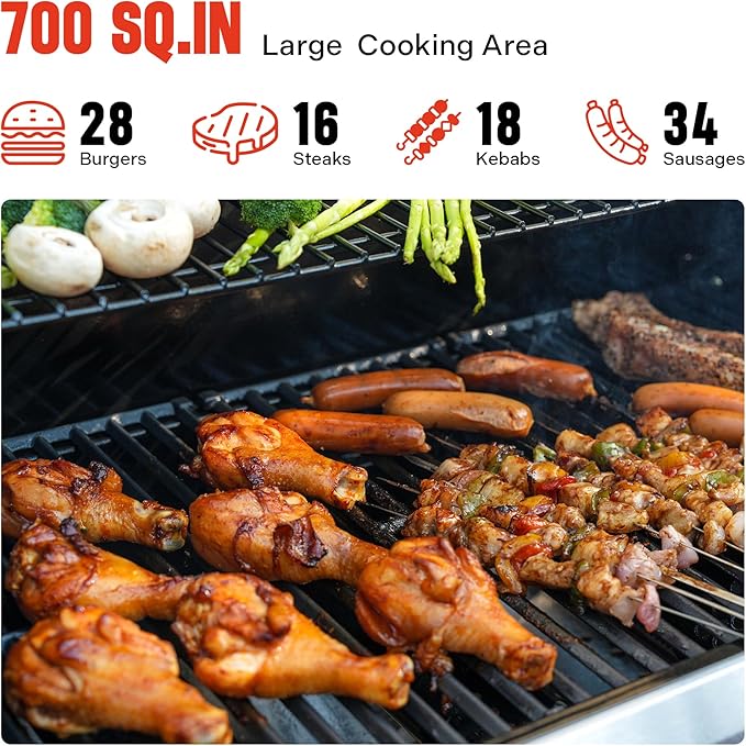 Monument Grills Larger 4-Burner Propane Gas Grills Stainless Steel Cabinet Style with Infrared Side Sear & Side Burners with Stainless Steel Cooking Grids(2 Items)