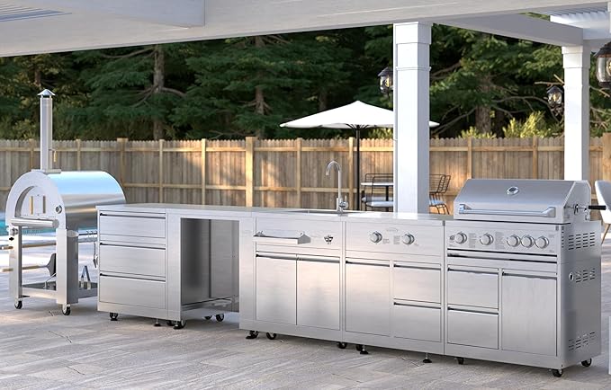KoolMore 32 in. Outdoor Wood Fired Pizza Oven in Stainless-Steel (KM-OKS-WFPO)