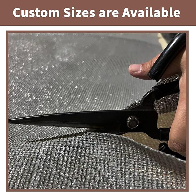 Sunny Guard Customized 3'x27' Dark Grey Balcony Privacy Screen,90% Shade Apartments Fence Cover,Heavy Duty Mesh Windscreen for Deck,Outdoor,Backyard,Patio